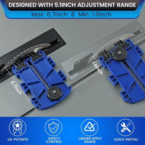 Featherboard for Table Saws, Router Tables & Band Saws – Kickback Prevention & Precision Feed Control Accessory for Safer Cutting Woodworking Tools – Dual-Leg Base with Flexible Arms, Blue & 2Packs in Saudi Arabia