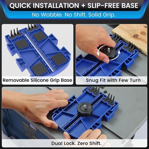 Featherboard for Table Saws, Router Tables & Band Saws – Kickback Prevention & Precision Feed Control Accessory for Safer Cutting Woodworking Tools – Dual-Leg Base with Flexible Arms, Blue & 2Packs in Saudi Arabia
