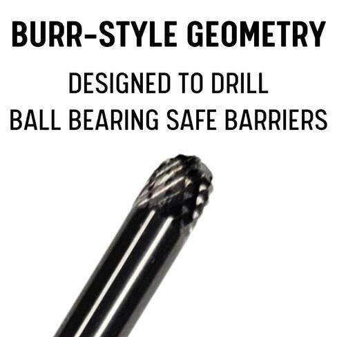 Drill America 1/4" x 6" Carbide Ball Bearing Drill Bit – Burr-Style for Hardened Steel, Safes & Security Barriers in Saudi Arabia