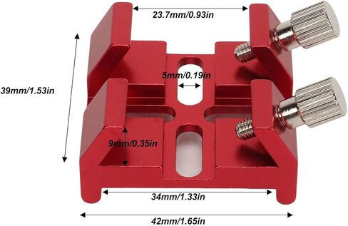 Universal Dovetail Base for Finder Scope, Optical Telescope Finderscope Mount Bracket with Two Thumbscrews, for Installation of Finder Scope for Optical Telescope (Red) in Saudi Arabia