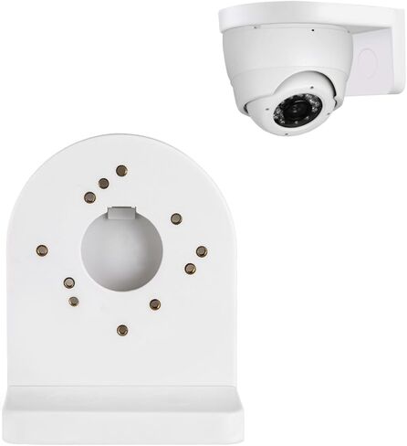 حامل دعامة كاميرا عالمية، دعامة تثبيت بلاستيكية ABS لكاميرات CCTV المقببة، مثبت على الحائط لكاميرات الأمان الذكية للاستخدام الداخلي والخارجي، سهل التركيب باللون الأبيض in Kuwait