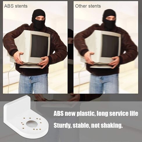 حامل دعامة كاميرا عالمية، دعامة تثبيت بلاستيكية ABS لكاميرات CCTV المقببة، مثبت على الحائط لكاميرات الأمان الذكية للاستخدام الداخلي والخارجي، سهل التركيب باللون الأبيض in Kuwait