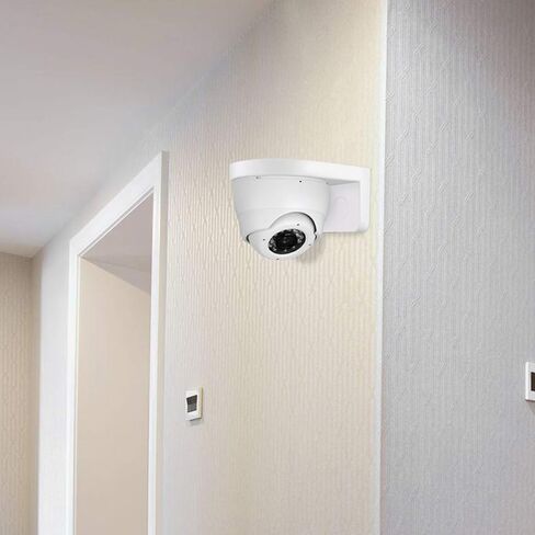 حامل دعامة كاميرا عالمية، دعامة تثبيت بلاستيكية ABS لكاميرات CCTV المقببة، مثبت على الحائط لكاميرات الأمان الذكية للاستخدام الداخلي والخارجي، سهل التركيب باللون الأبيض in Kuwait
