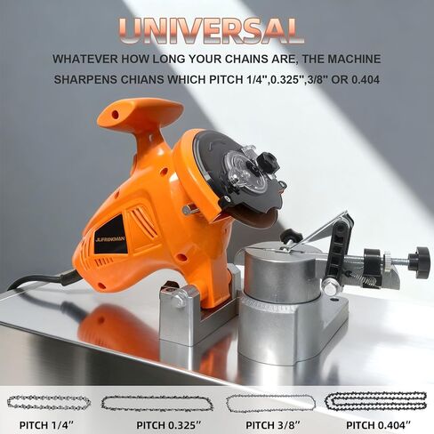 Electric Chainsaw Sharpener 120-Volt 250W Univerrsal Saw Chain Sharpener Bench Grinder for Pitch 1/4",.325",3/8"and .404" with Bonded Abrasive Grinding Wheel Effortless Precise Sharpening in Saudi Arabia