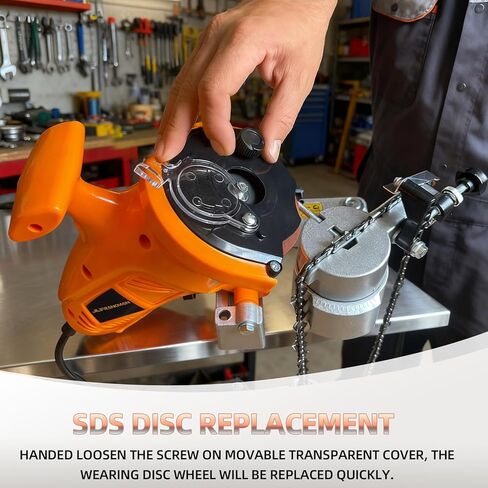 Electric Chainsaw Sharpener 120-Volt 250W Univerrsal Saw Chain Sharpener Bench Grinder for Pitch 1/4",.325",3/8"and .404" with Bonded Abrasive Grinding Wheel Effortless Precise Sharpening in Saudi Arabia
