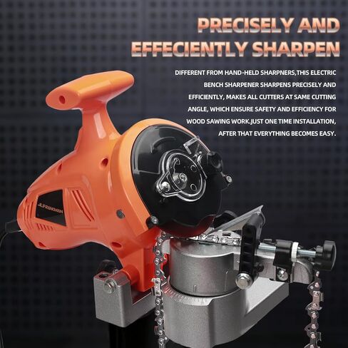 Electric Chainsaw Sharpener 120-Volt 250W Univerrsal Saw Chain Sharpener Bench Grinder for Pitch 1/4",.325",3/8"and .404" with Bonded Abrasive Grinding Wheel Effortless Precise Sharpening in Saudi Arabia