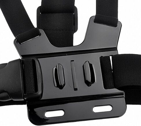 حامل على الصدر مع خطاف J، حامل كاميرا مرن متوافق مع كاميرا Gopro Hero 13 12 11 10 9 8/AKASO EK7000 Brave 4 7/ODDV/Hiicam/Xilecam/Surfola/Icefox Action in Kuwait