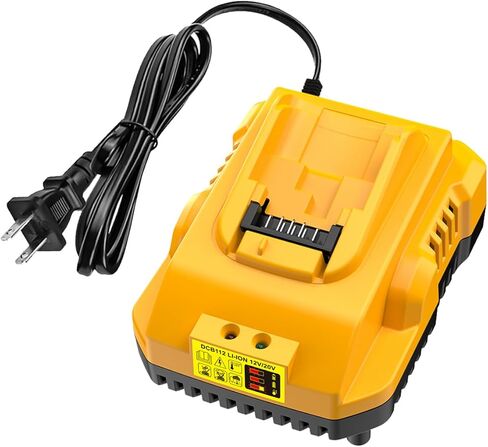 DCB112 Charger Replacement for Dewalt Battery Charger Compatible with Dewalt 12V 20V Max Lithium Battery DCB201 DCB204 DCB205 DCB206 DCB120 DCB127 DCB112 DCB115 DCB118 DCB107 DCB105 DCB102 (Yellow) in Kuwait