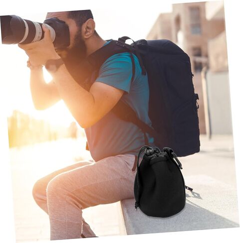 4 قطع من واقي عدسة الكاميرا، حقيبة تخزين لـ Dslr، مشبك حقيبة جاف، حلقة حزام إغلاق سهلة الفتح للنقل الآمن in Kuwait
