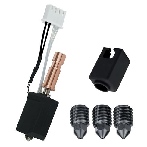 3-Pack All-Metal Upgrade Hardened Steel Hotend Kits for Anycubic Kobra S1/Combo/ACE Pro,Extra 0.2/0.4/0.6mm Nozzles, 200K Thermistor, Pre-Assembled Extruders High Temp 450°C, Fast Print 600mm/s in Kuwait