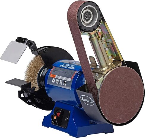 Eastwood Versa Grind 2 X 36 Belt Grinder Attachment and 1 HP Bench Grinder Kit | Industrial Grade High Precision Bench Grinder | Fits on Bench Grinders with a 5/8"D Shaft | 3450-3600 RPM Motor Speed in Saudi Arabia