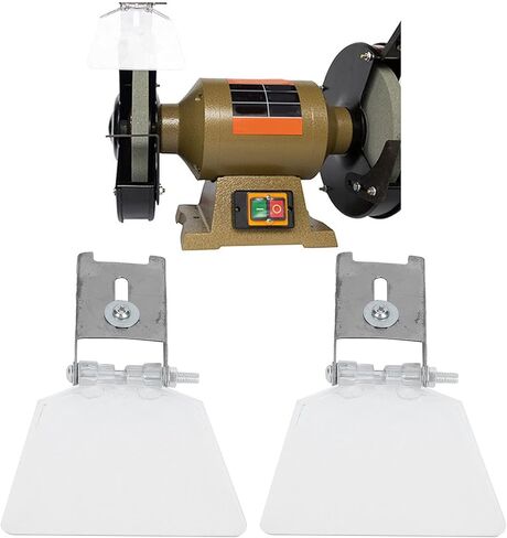 Tyenaza Bench Grinder Eye Shield، قطعتان من غطاء حماية العين الآمن من الفولاذ المقاوم للصدأ للمطحنة، درع عين بديل لجلاخة العين in Kuwait