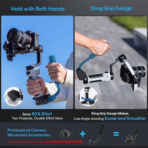 ZHIYUN CINEPEER Weebill 3E[Official], 3-Axis Lightweight Gimbal Stabilizer for DSLR & Mirrorless Camera Canon/Sony/Panasonic/Nikon, 3KG Payload, Native Vertical Shooting, Bluetooth Shutter Control in Saudi Arabia