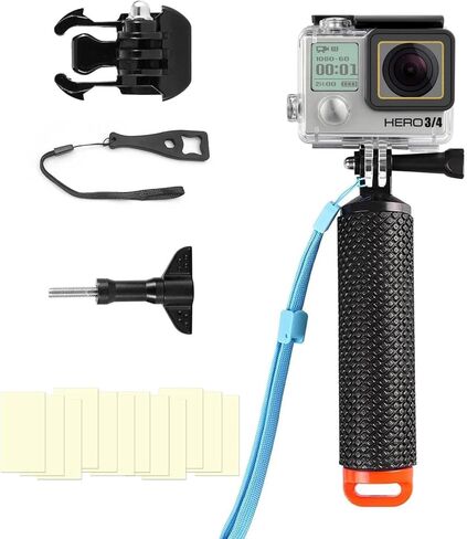 BO&DQQ متوافق مع Go Pro Hero 13 12 11 10 9 جراب أسود مقاوم للماء بطول 60 متر/196 قدم غطاء حماية للغوص تحت الماء مع مجموعة ملحقات تثبيت بمقبض الكاميرات in Saudi Arabia