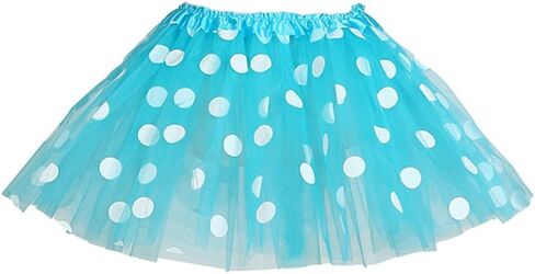 تنورة توتو منقطة للفتيات للأطفال، زي الأميرة الباليه من التول توتو للأطفال من عمر 3 إلى 8 سنوات in Kuwait