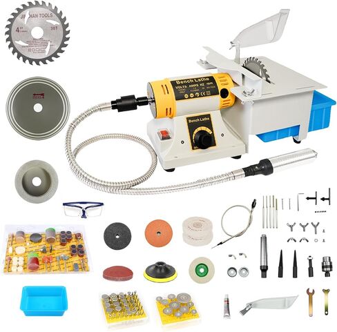 Lapidary Rock Saw for Cutting Rocks, 750W Mini Lapidary Equipment for Jewelry and Gemstone Polishing, 110V Table Saw Grinder Machine with Polishing Kit for Jade Agate Wood and Beeswax in Saudi Arabia