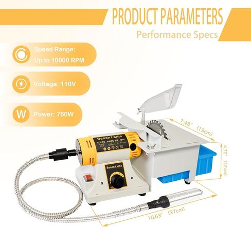 Lapidary Rock Saw for Cutting Rocks, 750W Mini Lapidary Equipment for Jewelry and Gemstone Polishing, 110V Table Saw Grinder Machine with Polishing Kit for Jade Agate Wood and Beeswax in Saudi Arabia
