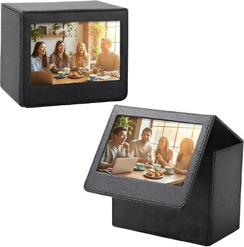 Photo Storage Box Compatible with Fujifilm Instax Wide 400/300 Polaroid Now+ I-Type OneStep2 Instant Film, 3.5x4.25" Photo Holder - Black (Black) in Saudi Arabia