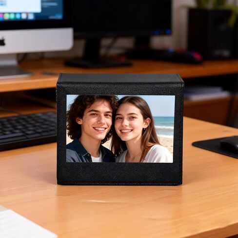 Photo Storage Box Compatible with Fujifilm Instax Wide 400/300 Polaroid Now+ I-Type OneStep2 Instant Film, 3.5x4.25" Photo Holder - Black (Black) in Saudi Arabia