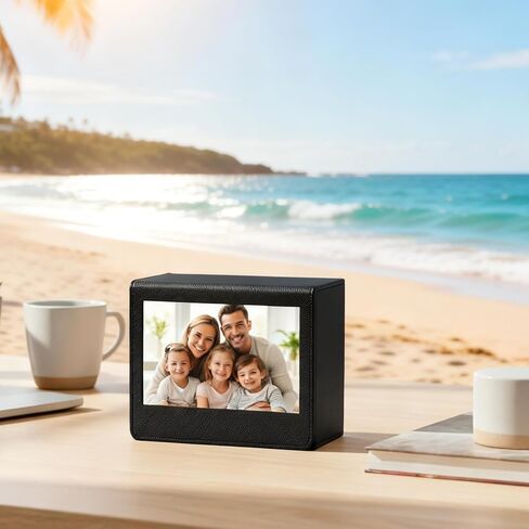 Photo Storage Box Compatible with Fujifilm Instax Wide 400/300 Polaroid Now+ I-Type OneStep2 Instant Film, 3.5x4.25" Photo Holder - Black (Black) in Saudi Arabia