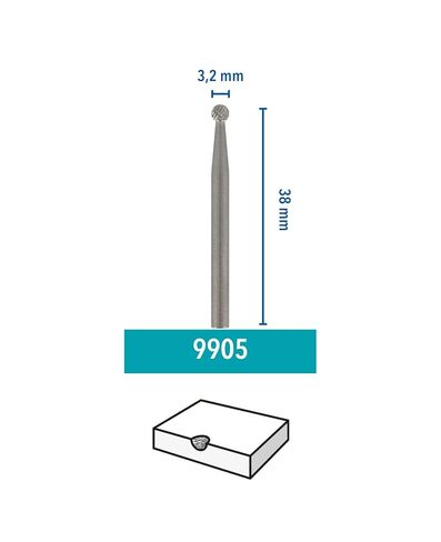 Dremel Accessory 9905 Tungsten Carbide Cutter Ball Tip - 3.2 mm Multifunctional Cutting Bit for Rotary Multi Tool in Saudi Arabia