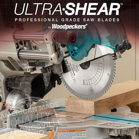 10 Inch Miter Saw Blade, 80T, 5/8" Arbor, 1/8" Kerf, USA Made, Optimized 80 Tooth Geometry for Crosscuts & Miters - US1080-MTR in Saudi Arabia