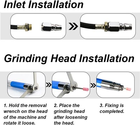 Pneumatic Pencil Die Grinder Kit, 58000rpm Micro Air Grinder Set Pneumatic Practical Cutting Pencil with Wrench for Polishing Sanding Grinding in Saudi Arabia