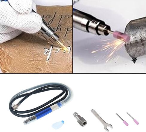 Pneumatic Pencil Die Grinder Kit, 58000rpm Micro Air Grinder Set Pneumatic Practical Cutting Pencil with Wrench for Polishing Sanding Grinding in Saudi Arabia