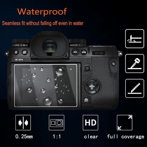 واقي شاشة X-T30 III لهاتف Fujifilm Fuji X-T30 III، غطاء من الزجاج المقسى المضاد للخدش، غطاء مستوى زر تحرير معدني أحمر in Saudi Arabia