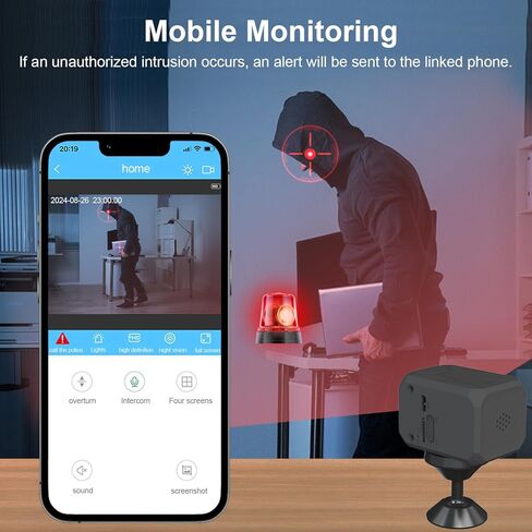 كاميرا ZHENHAN 1440P HD Mini WiFi Security - مراقبة داخلية لاسلكية قابلة لإعادة الشحن للحيوانات الأليفة / المنزل / المكتب مع كشف الحركة، رؤية ليلية، بطارية 100 يوم، تخزين سحابي / SD والتحكم في التطبيقات (أسود) in Kuwait