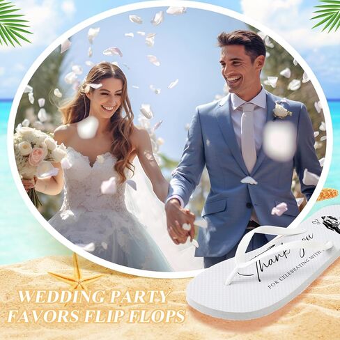 Bulk Flip Flops for Wedding Guest, 24/36 Pairs Reception Sandals Bulk Bride Slippers with Size Cards and Bags in Saudi Arabia