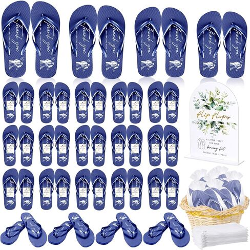 Bulk Flip Flops for Wedding Guest, 24/36 Pairs Reception Sandals Bulk Bride Slippers with Size Cards and Bags in Saudi Arabia