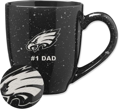 RICO Industries NFL Football Philadelphia Eagles Dad-Green 16 Oz Team Color Laser محفورة بقهوة سيراميك in Kuwait