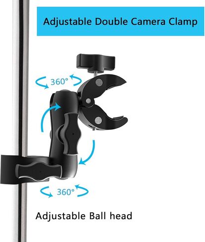 حزام رأس مثبت على الصدر متوافق مع كاميرا Gopro Hero 13 12 11 10 9/AKASO EK7000/ODDV/Hiicam، حامل بمشبك مزدوج للهاتف، وكاميرا الحركة، والدراجة النارية in Kuwait