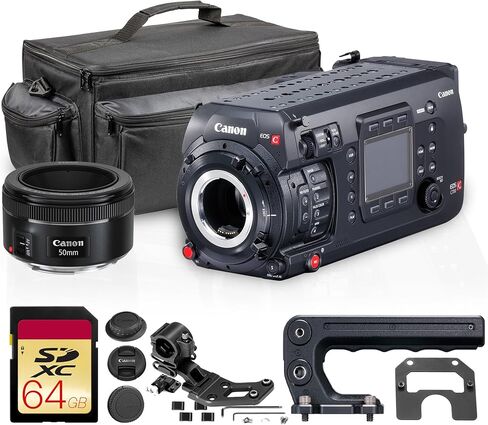 حزمة كاميرا السينما Canon EOS C700 | نظام سينما Super 35 بنطاق ديناميكي عالي وتصميم معياري وعلوم ألوان متقدمة | للبث والإنتاج (1454C002) + عدسة EF 50 مم f/1.8 STM + المزيد in Kuwait