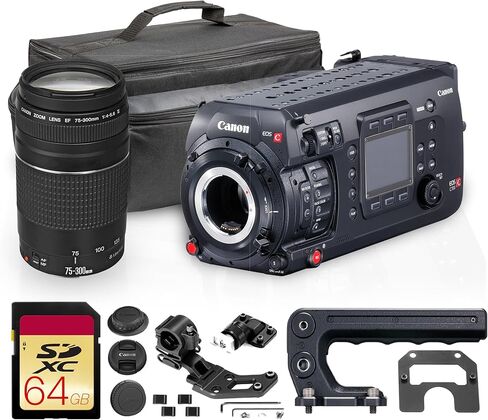 Canon EOS C700 Cinema Camera Bundle | Super 35 Cinema System with High Dynamic Range, Modular Design & Advanced Color | for Broadcast & Production (1454C002) + EF 75-300mm f/4-5.6 III Lens + More in Saudi Arabia