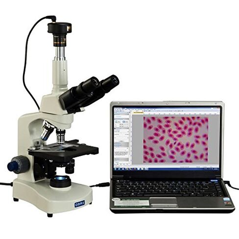 OMAX 40X-2000X Trinocular Phase Contrast Compound Microscope with Interchangable Phase Contrast Kit and 5.0MP USB Camera in Saudi Arabia
