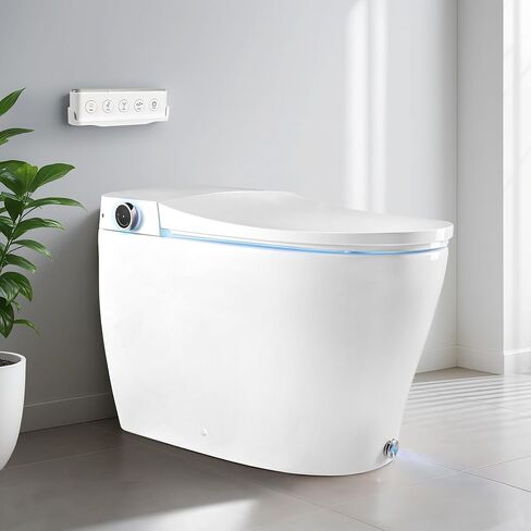BidetMate 6000 Series Intelligent Bidet Japanese Toilet Combination – Hands-Free Open/Close toilet and bidet – Instant Heated Water, Dryer, & Seat – Quick Drying Cyclone-Dri, Auto Flush, Night Light in Kuwait