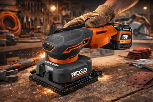 RIDGID18V SubCompact Brushless Cordless 1/4 Sheet Sander (Tool Only) (Renewed) in Saudi Arabia