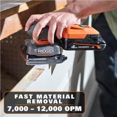 RIDGID18V SubCompact Brushless Cordless 1/4 Sheet Sander (Tool Only) (Renewed) in Saudi Arabia