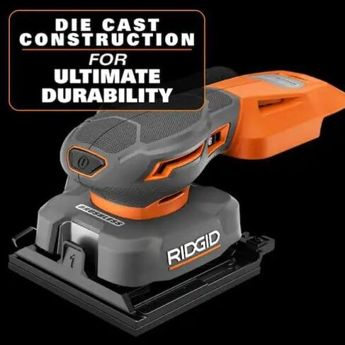 RIDGID18V SubCompact Brushless Cordless 1/4 Sheet Sander (Tool Only) (Renewed) in Saudi Arabia