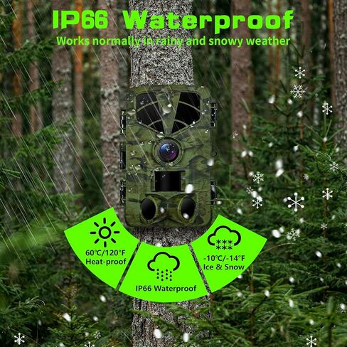 كاميرا Trail 4K، كاميرا ألعاب WiFi، زاوية واسعة 120 درجة، كاميرات رؤية ليلية، بطاقة TF سعة 32 جيجابايت، مقاومة للماء IP66، استكشاف الغزلان أو أمان المنزل، حركة تشغيل 0.2 ثانية مفعلة للحياة البرية in Kuwait