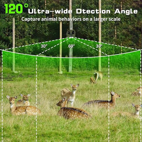 كاميرا Trail 4K، كاميرا ألعاب WiFi، زاوية واسعة 120 درجة، كاميرات رؤية ليلية، بطاقة TF سعة 32 جيجابايت، مقاومة للماء IP66، استكشاف الغزلان أو أمان المنزل، حركة تشغيل 0.2 ثانية مفعلة للحياة البرية in Kuwait