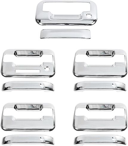 Cherocar 8pcs مقبض الباب الخارجي تغطية تزيين تزيين تزيين الفترة 2009-2014 Ford F150 SVTRAPTOR والاكتمالات الخارجية للحماية in Saudi Arabia
