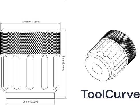ToolCurve Stubby Knob Compatible with Dewalt DW735 Planer & DW735X (Aluminum, Black) in Saudi Arabia