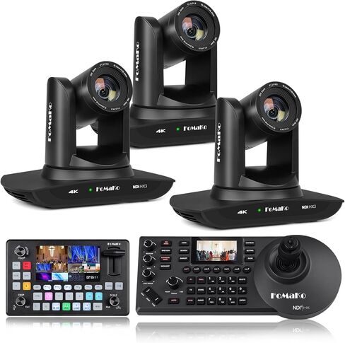 كاميرا FoMaKo K30NS 4K 30x بتكبير بصري PTZ مع NDI 6 وNDI HX3، للبث المباشر للتجارة الإلكترونية والبث المباشر للترويج للعلامة التجارية، وتوفير مرئيات (K30NSX3+KC601+KC608 Pro) in Kuwait