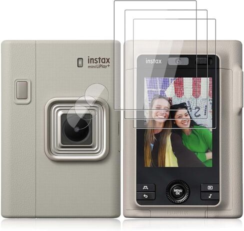 [3+3] حزمة واقي شاشة لـ instax mini LiPlay + مع واقي عدسة، زجاج مقسى بصلابة 9H لـ instax mini LiPlay plus، مضاد للخدش، خالٍ من الفقاعات، وضوح عالي الدقة in Kuwait