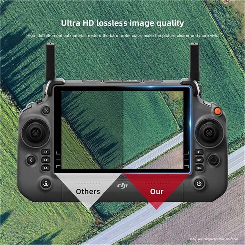 2Pcs HD Films For DJI Matrice 4 RC Plus 2 Screen Protector, for DJI Matrice 4T/4E/4D/400/30T/350 RTK/Inspire 3/FlyCart 30/T40/T20P Remote RC Plus 2/1 Anti Scratch 9H Hardness Tempered Glass in Saudi Arabia