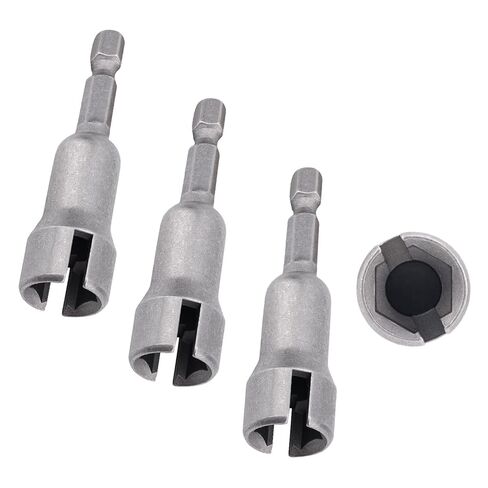 3pcs Wing Nut Drill Bit, Steel Hurricane Shutter Drill Bit Wingnut Socket Power Wingnut Driver Bit 1/4 Inch Hex Shank for Panel Nuts C Hook Bolts Eye Screws Q-Hanger in Saudi Arabia