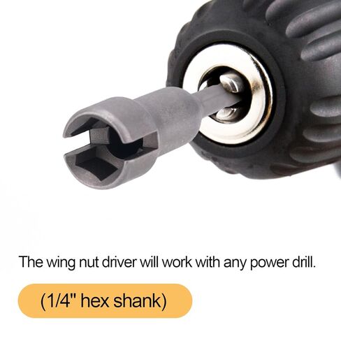 3pcs Wing Nut Drill Bit, Steel Hurricane Shutter Drill Bit Wingnut Socket Power Wingnut Driver Bit 1/4 Inch Hex Shank for Panel Nuts C Hook Bolts Eye Screws Q-Hanger in Saudi Arabia